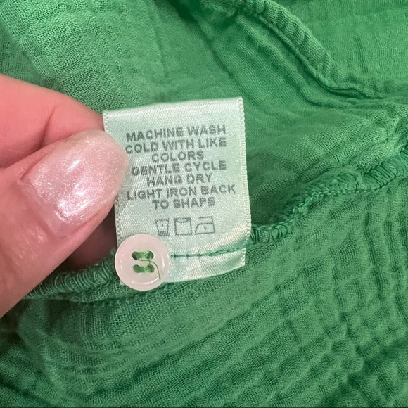 Xirena Rumer Green Spell Gauze Sleeveless Dress Tiered Adjustable Sz S Beach EUC - Picture 3 of 12